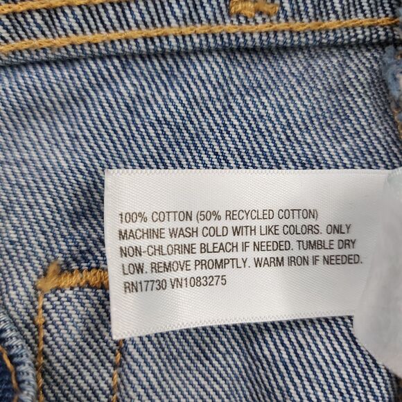 Universal Thread Jeans Womens 4R Blue Baggy Mid Rise Button Cuffed Hem 90s Retro - Picture 10 of 12